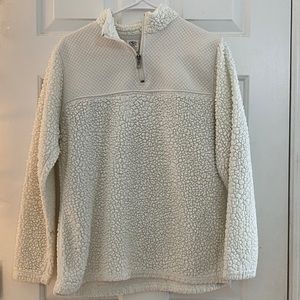 White Sherpa Pullover